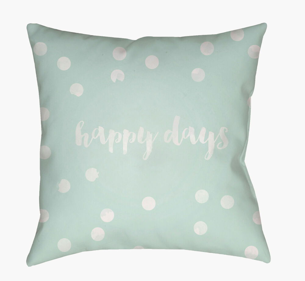 Happy Days Accent Pillow, Decorative Pillow by Surya, 18" length x 18" width