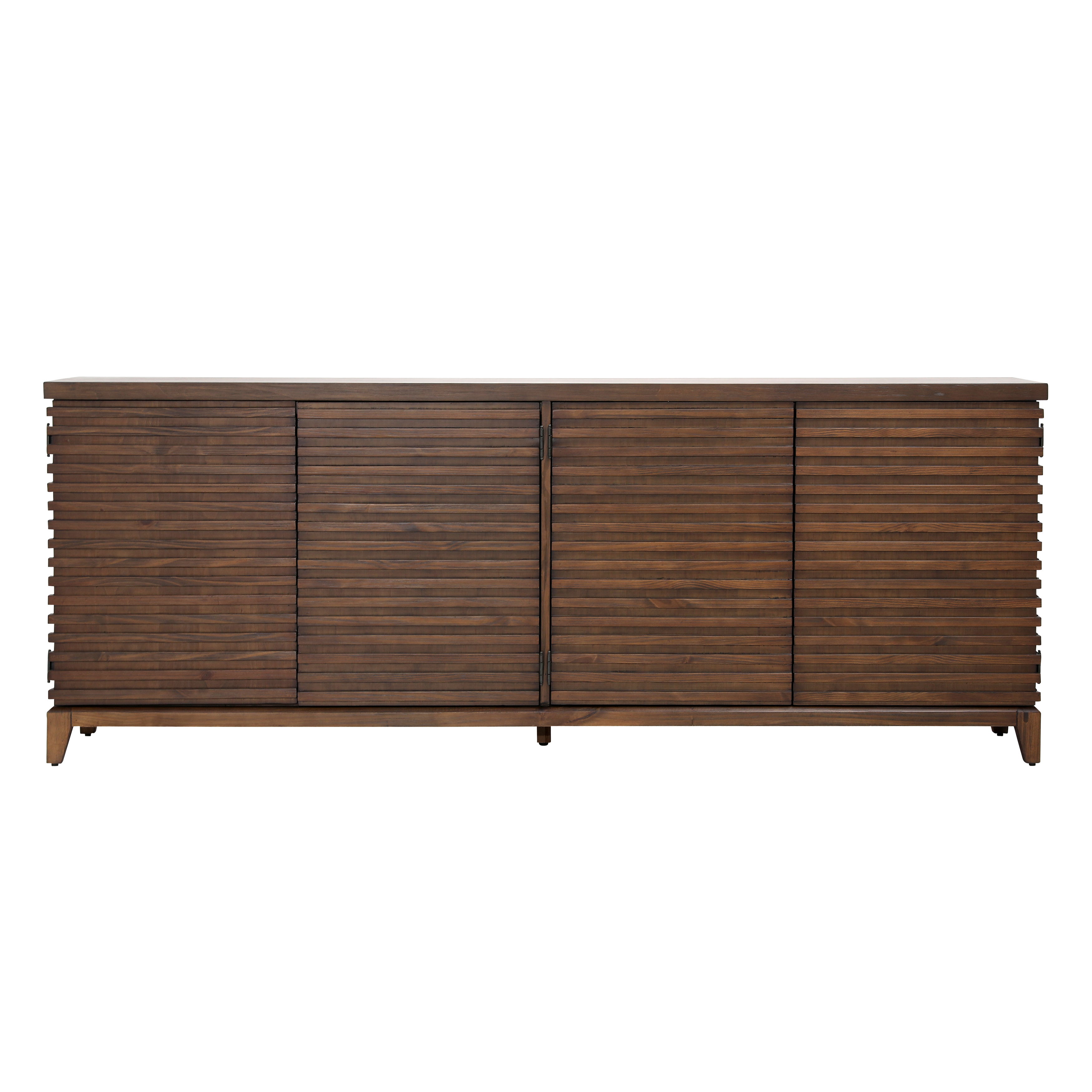 Essie Sideboard Brown, Sideboards & Buffet by Dovetail, 82.75" width x 32.18" height x 15.75" depth View 2