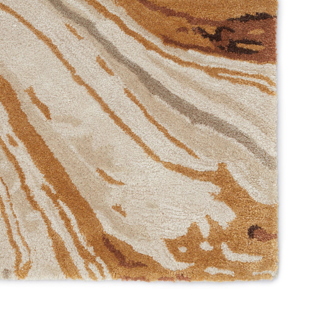 Jaipur Living Atha Handmade Abstract Gold/ Light Taupe Area Rug 5'X8' large image 