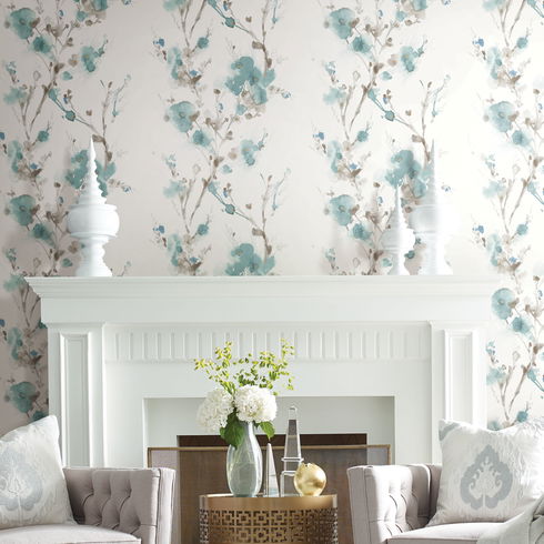 Charm Teal Peel & Stick Wallpaper