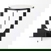Preston 23'H White Marble Top with Matte Black Metal Accent Table thumbnail 3