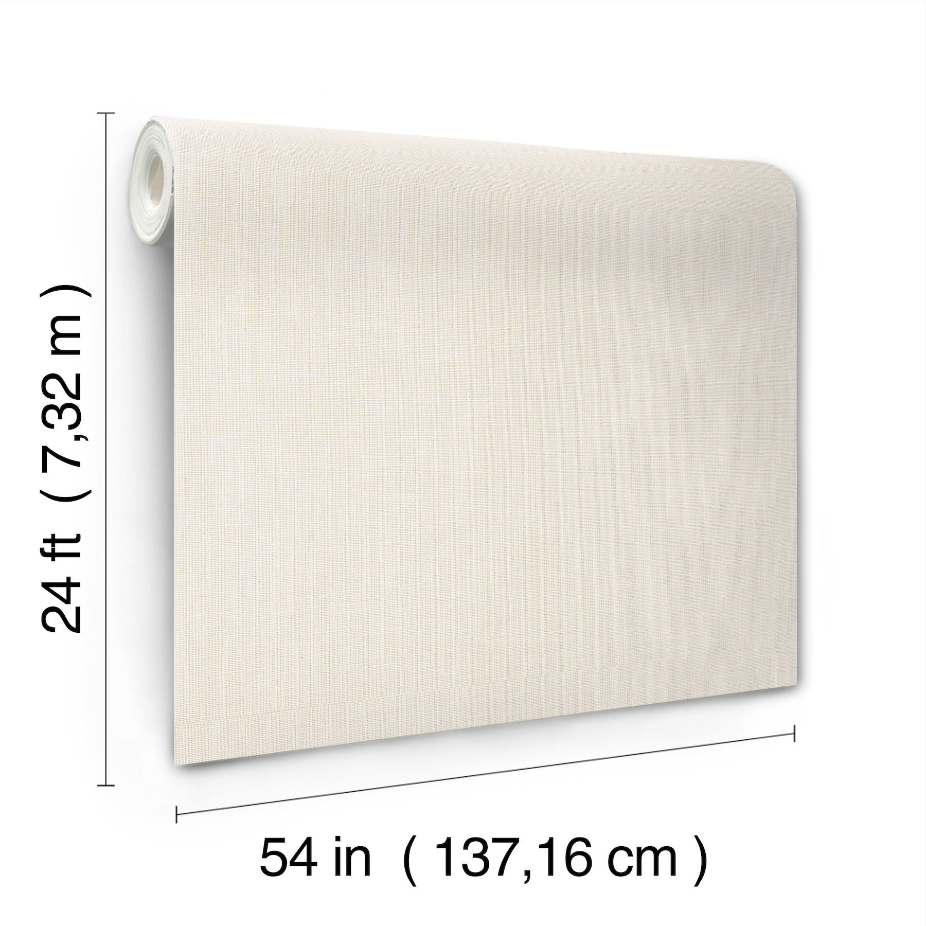 Classic Linen White Wallpaper large image 