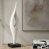 Fluid Drop White Stone Sculpture, Figurines & Statue by Uttermost, 5" width x 24.25" height x 5" depth thumbnail 2