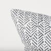 Jennelle 22x22 Cream with Indigo Print Linen Square Pillow Cover, Decorative Pillow by Mercana, 22" length x 22" width x 0.2" height thumbnail 6