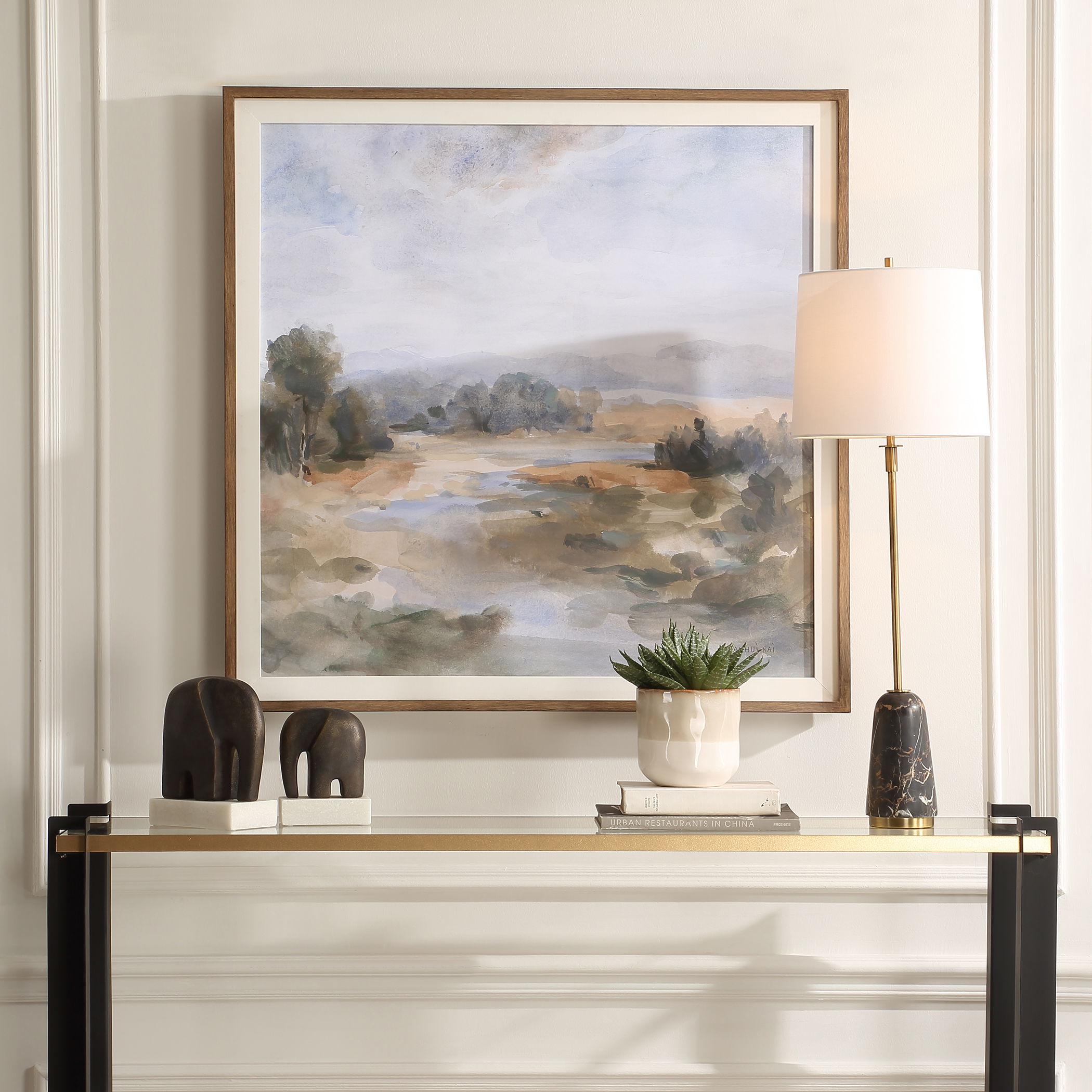 River Afternoon Landscape Print, Painting by Uttermost, 39.87" width x 39.87" height x 2" depth View 2