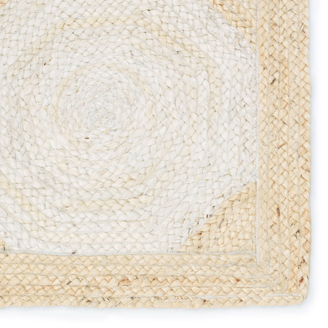 Fiorita Natural Geometric Light Beige/ White Area Rug large image 