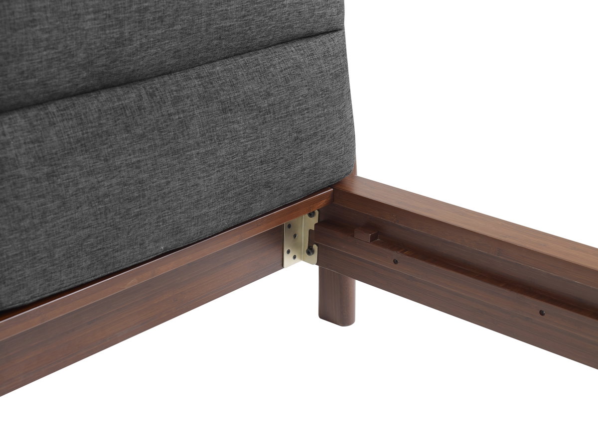 Park Avenue Queen Platform Bed with Fabric, Ruby, by Greenington, 92" length x 69.5" width x 36" height View 3