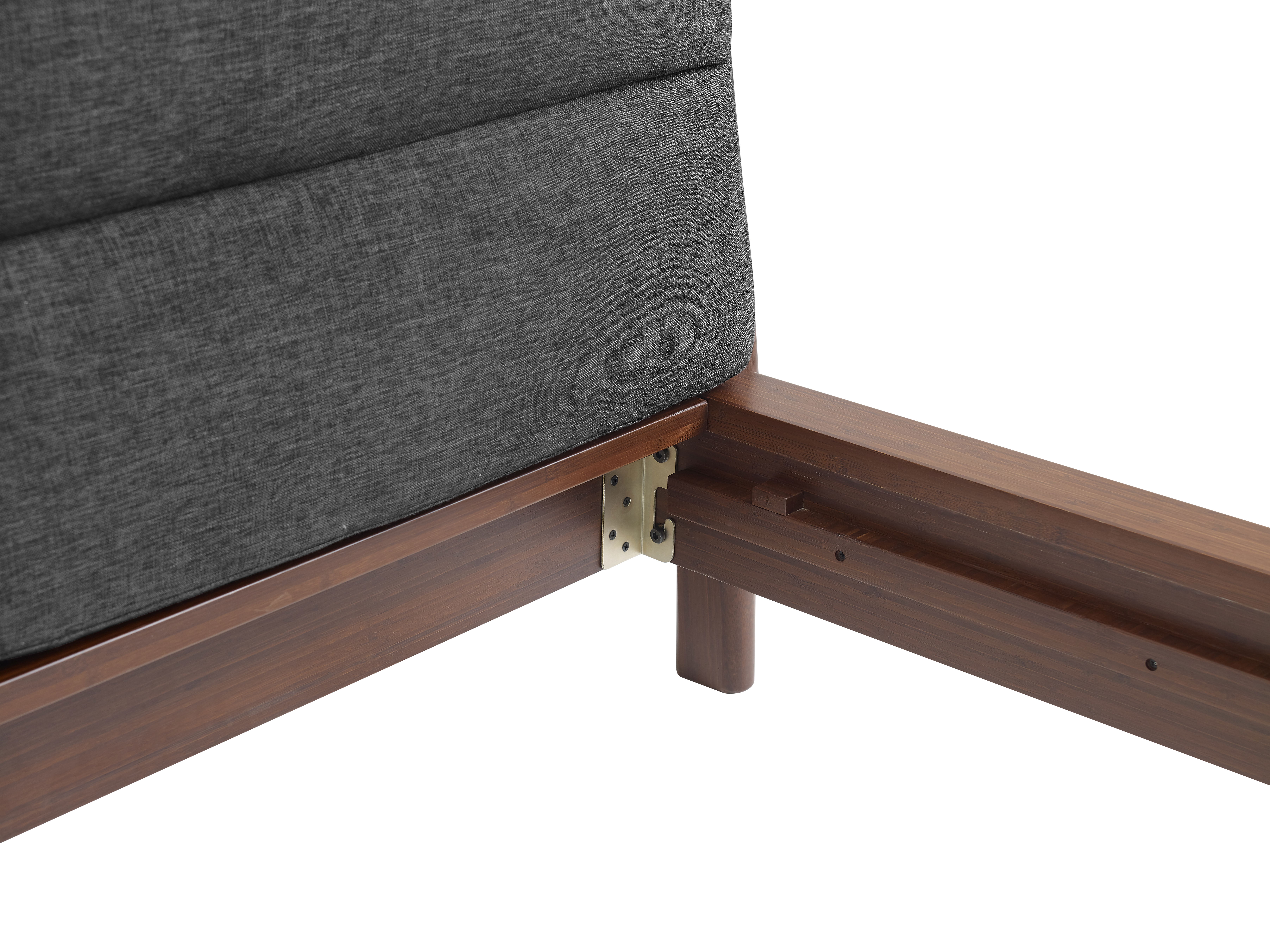 Park Avenue Queen Platform Bed with Fabric, Ruby large image 