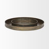 Varun Round Antiqued Brass Metal Tray (Set of 2) thumbnail 5