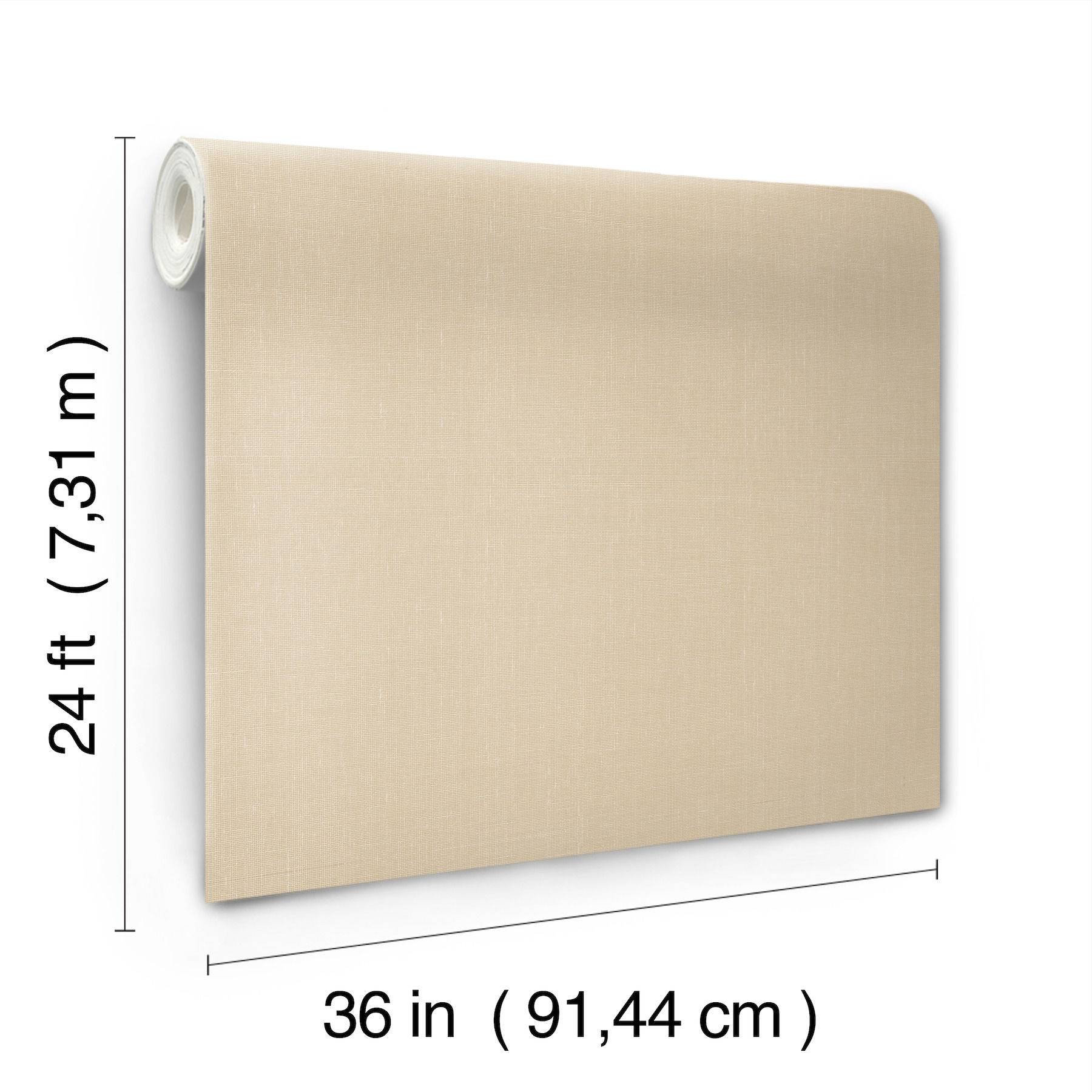 Woven Linen Linen Wallpaper large image 