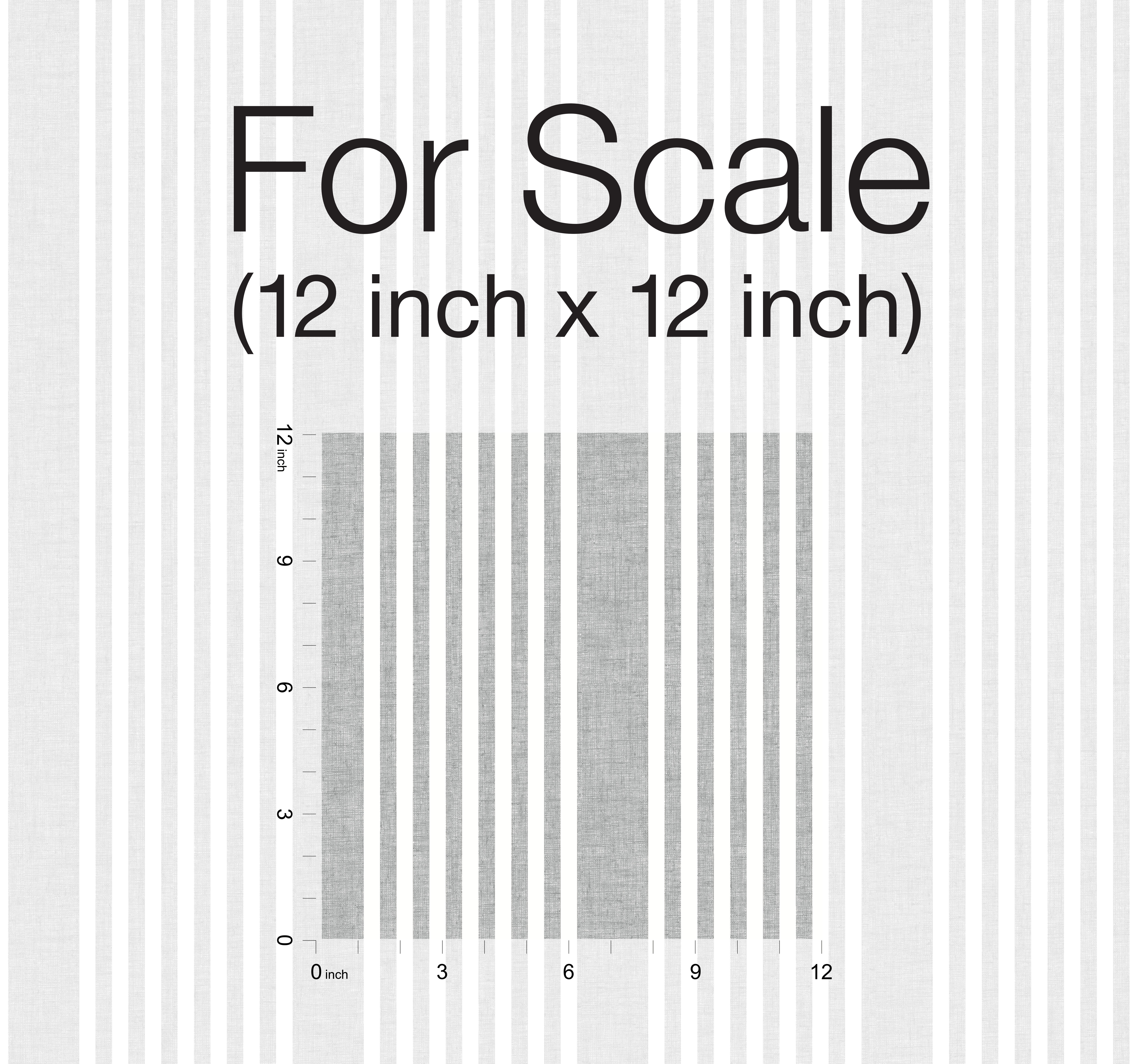 French Linen Stripe Grey Peel & Stick Wallpaper large image 