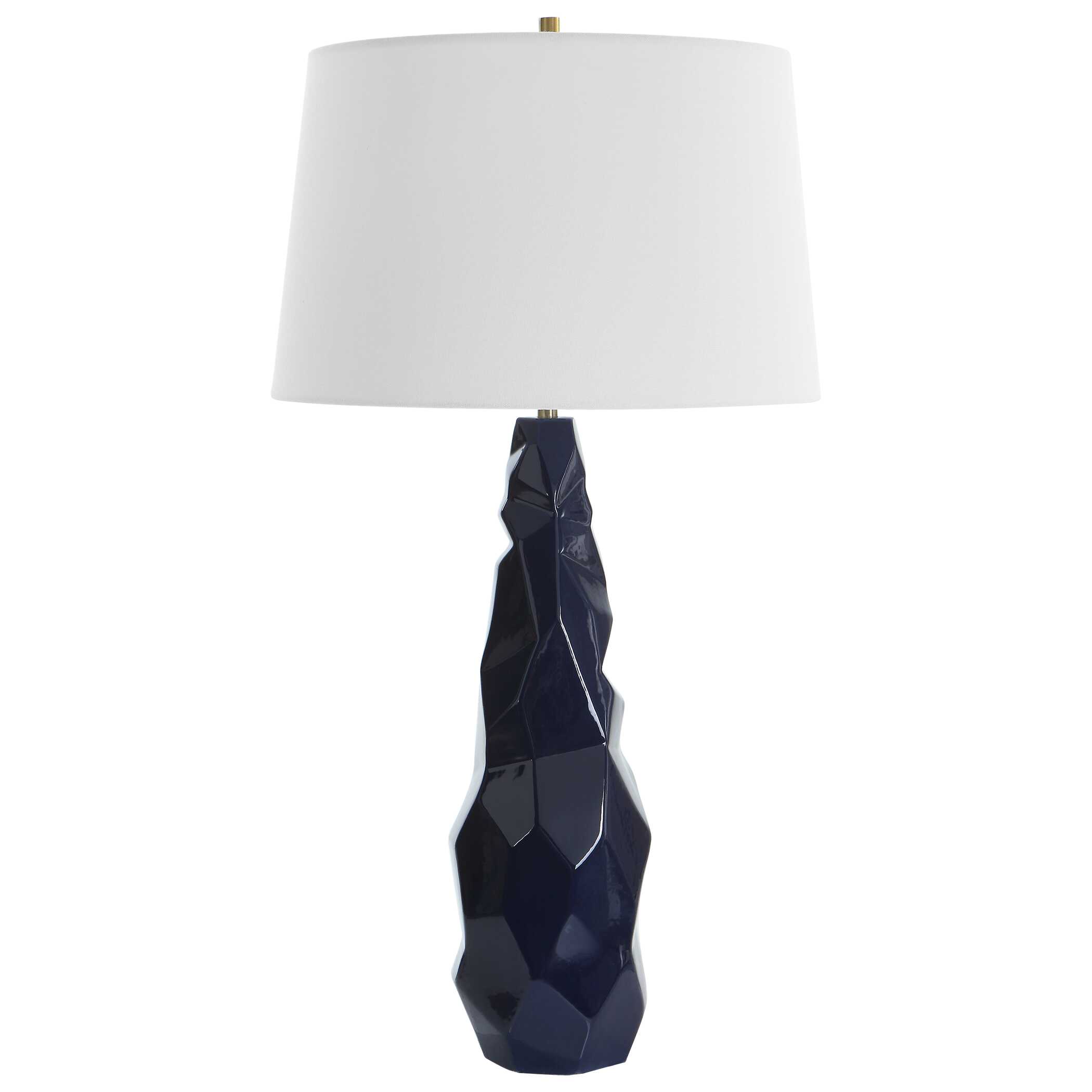Kavos Geometric Blue Table Lamp, by Uttermost, 16" width x 31" height x 16" depth View 5