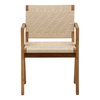 Mesa Outdoor Dining Chair Cream, by Dovetail, 22.8" width x 33.15" height x 24.4" depth thumbnail 2