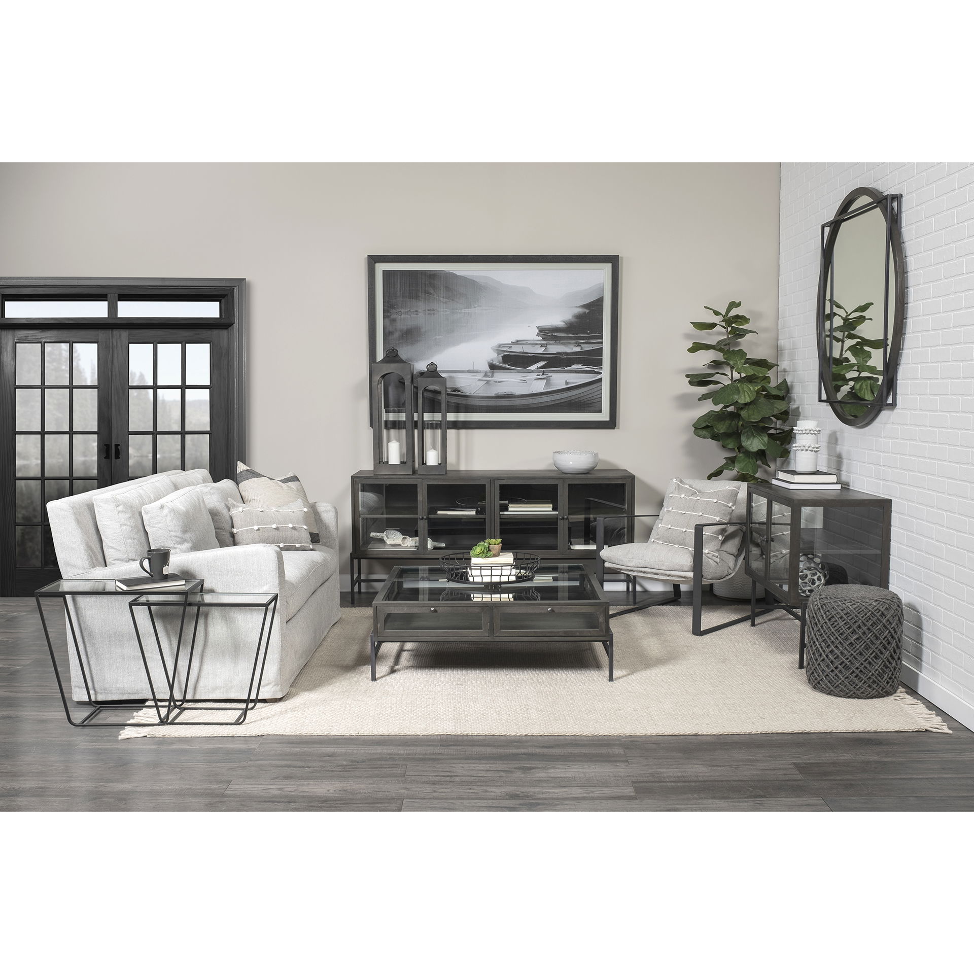 Denly I 69 X 38.25 X 34.5 Frost Gray Slipcover Two Seater Sofa, Sofas & Sectional by Mercana, 69" length x 38.25" width x 34.5" height View 2
