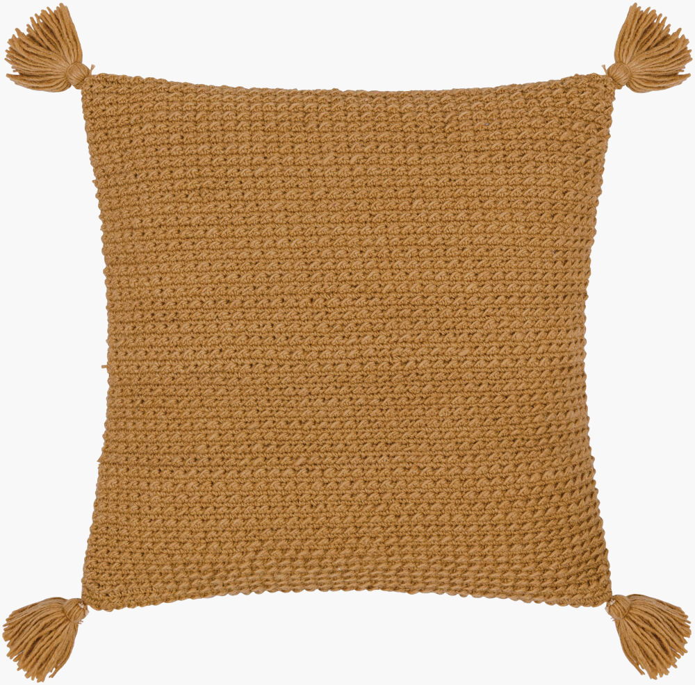 Makrome Accent Pillow Down, Decorative Pillow by Surya, 22" length x 22" width