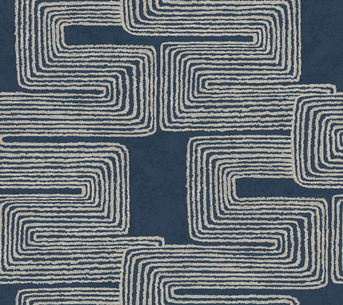 Zulu Thread Midnight & Silver Wallpaper