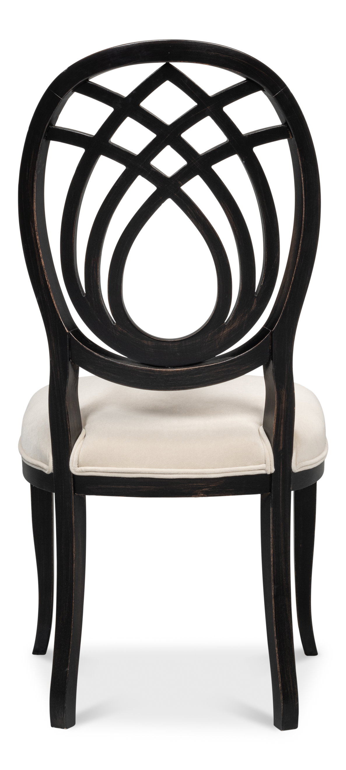 Goccia Side Chair  Nero  Banks Organza, by Sarreid, 1'7" length x 1'9" width x 3'5" height View 10