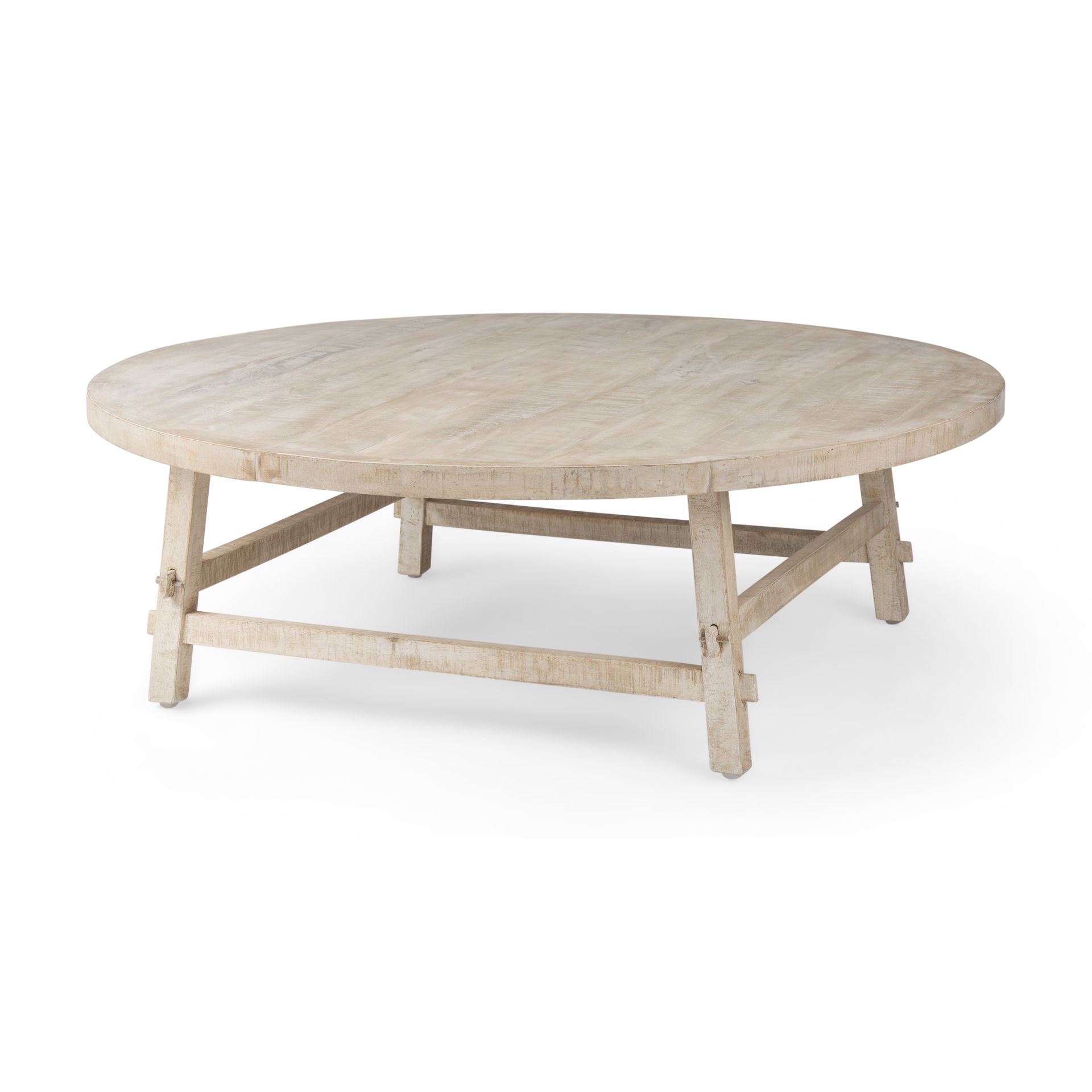 Rosie   Round Blonde Wood Coffee Table large image 