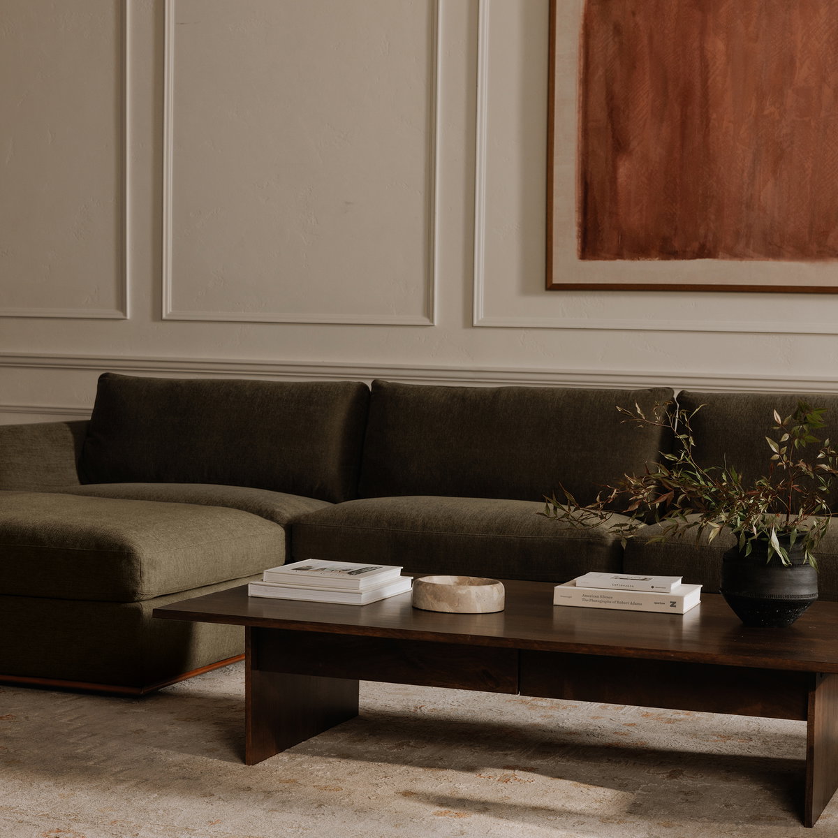 Rue Slipper Chair Deep Green, Accent Chair by Moe's Home, 41" width x 23.6" height x 41" depth View 6