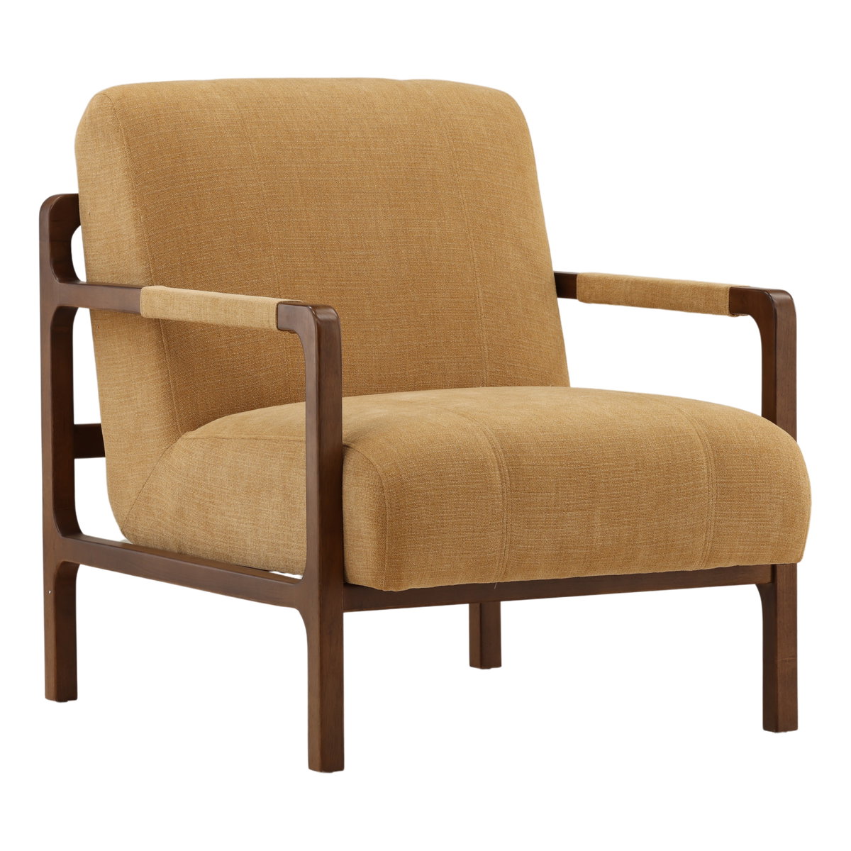 Jordi Occasional Chair Ochre, Accent Chair by Dovetail, 29.5" width x 35.2" height x 39" depth View 1