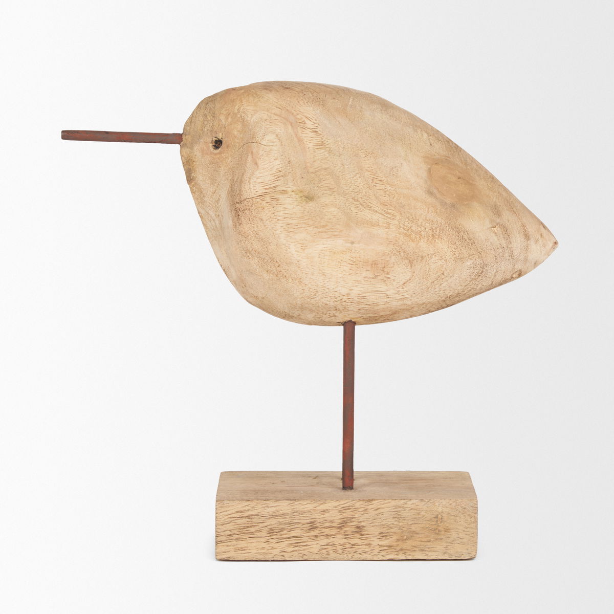 Riri Wooden Bird Decorative Object, by Mercana, 11" length x 3.54" width x 10.5" height View 6