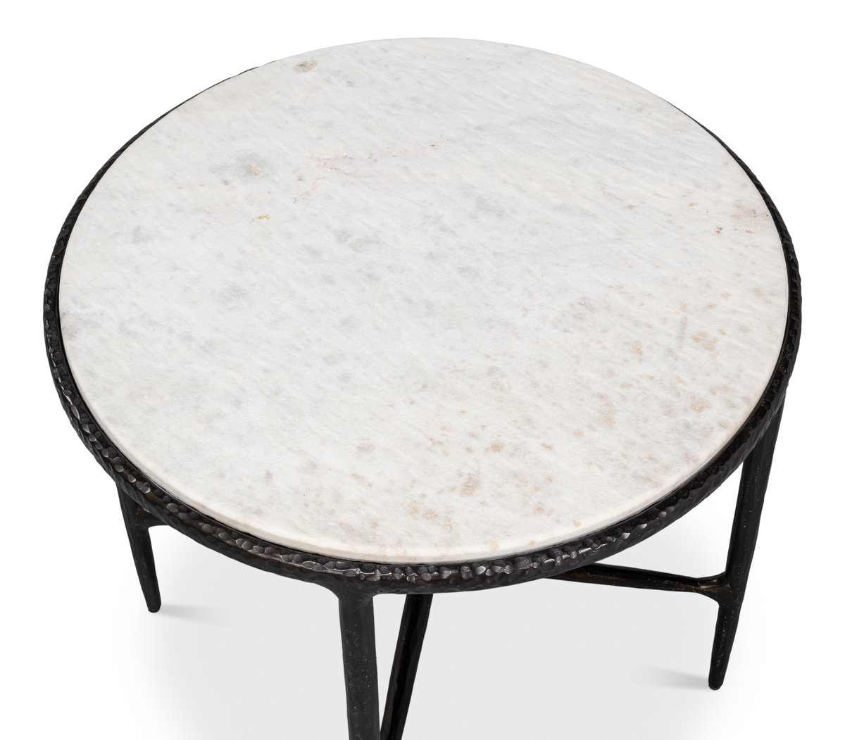 Dakor Round Side Table, by Sarreid, 2' length x 2' width x 1'10" height View 10