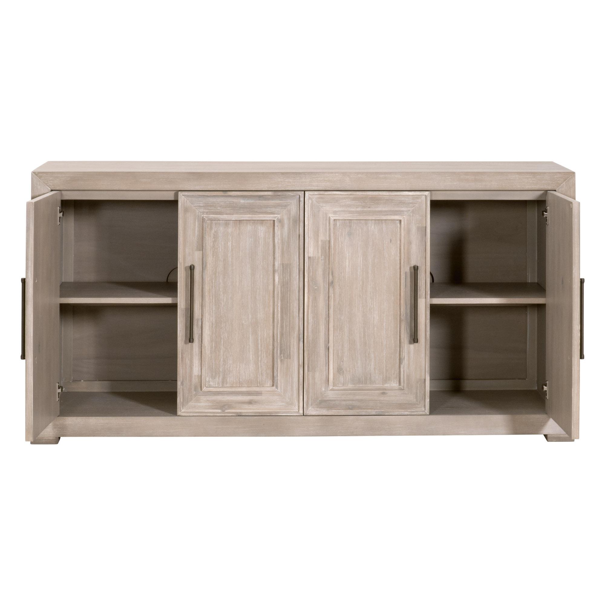 Hunter Media Sideboard, Cabinets & Sideboard by Essentials for Living, 70" width x 35.25" height x 19" depth View 3