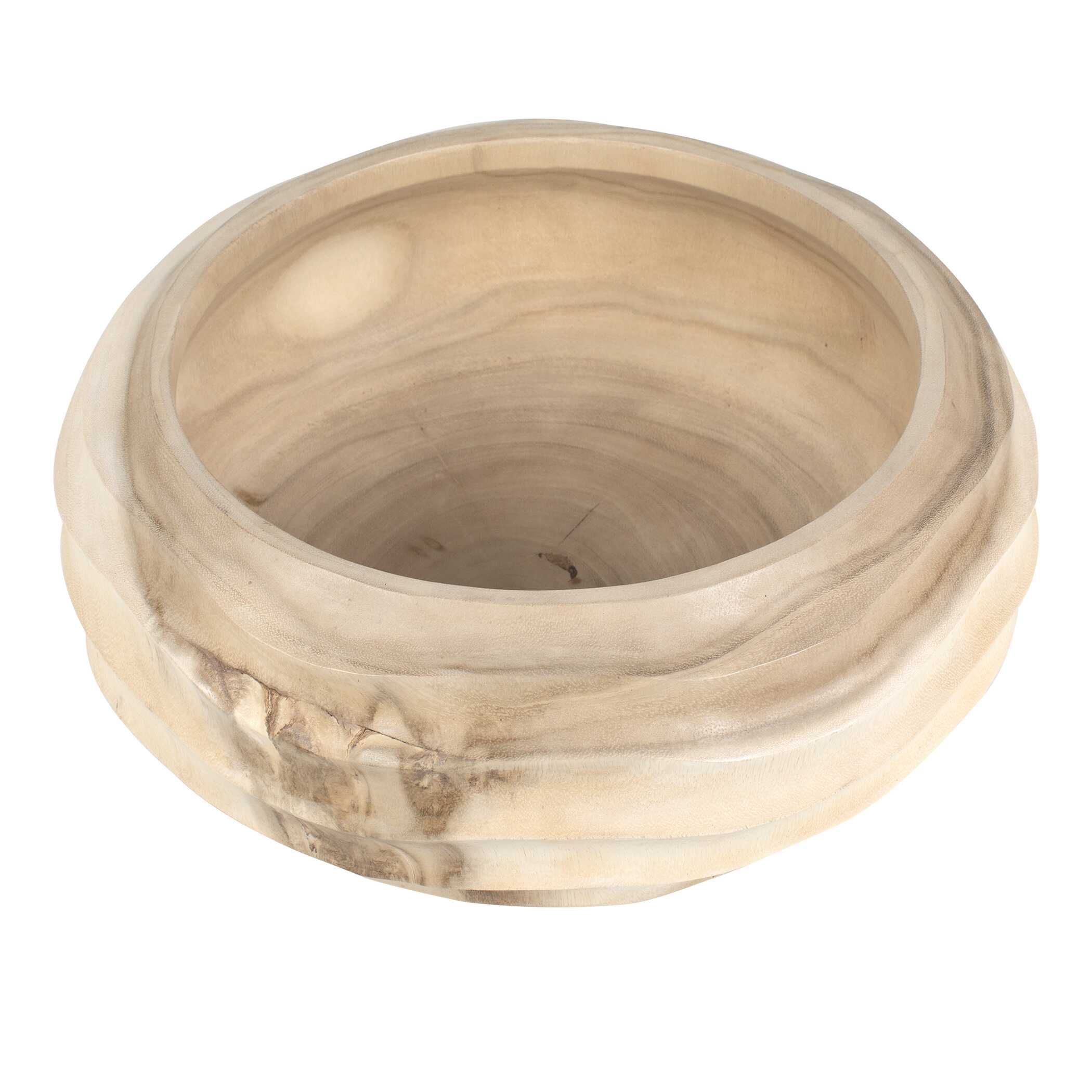 Waveform Bleached Wood Bowl large image 
