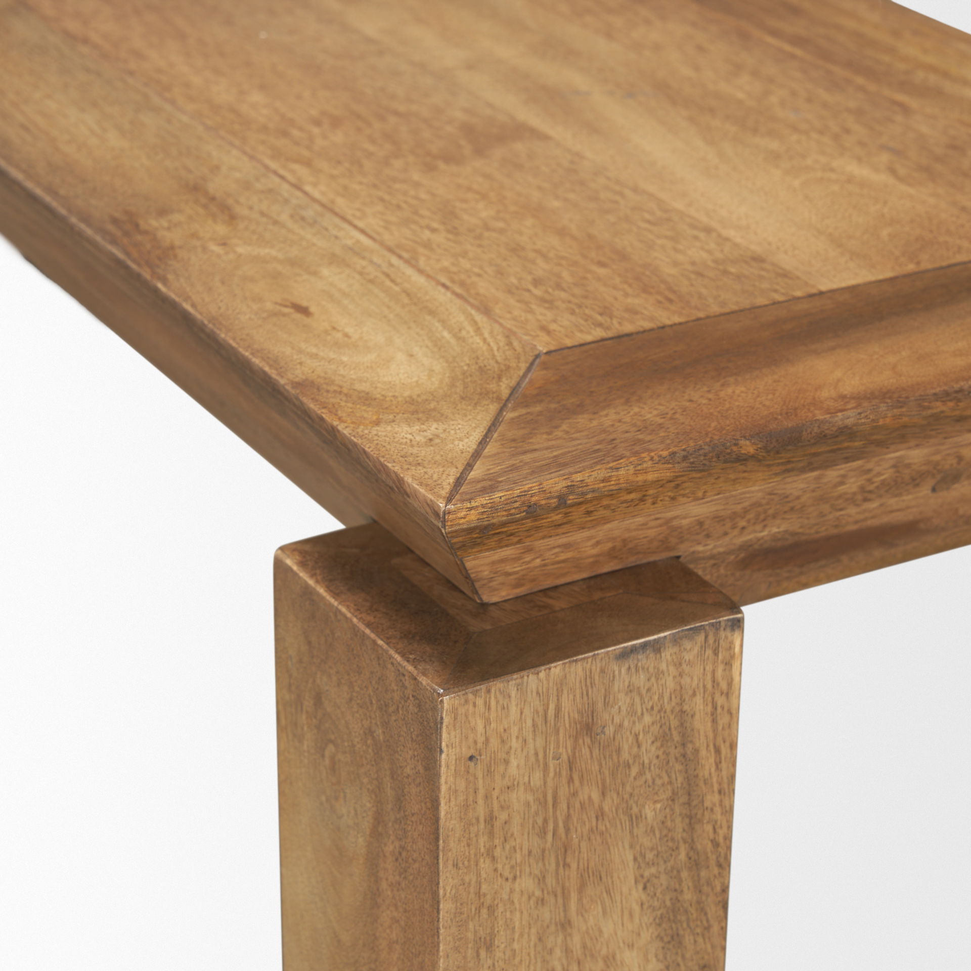 Sapphira Brown Wood Tapered Top Console Table large image 