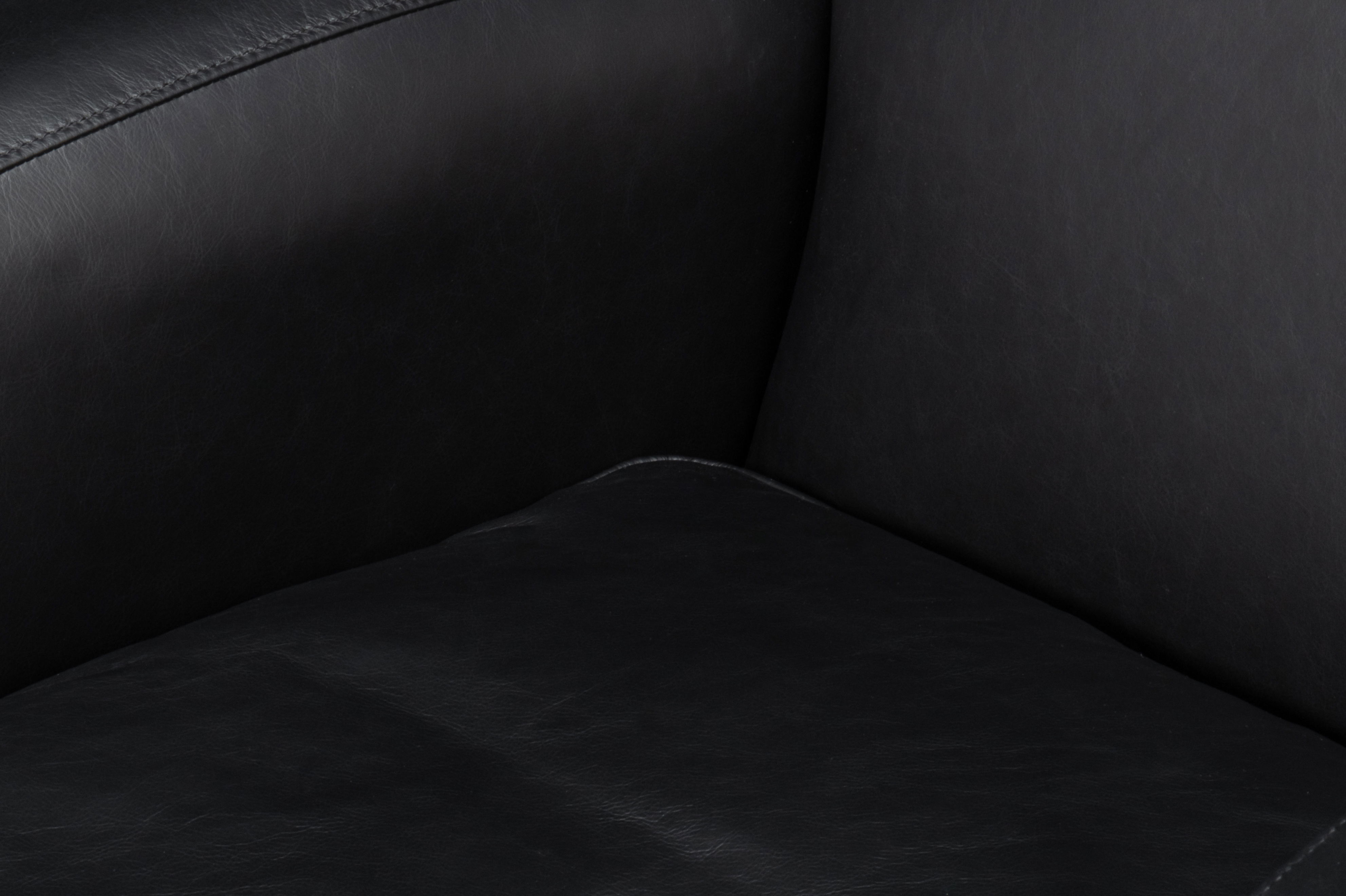 Taft Leather Swivel Chair, Onyx Black large image 