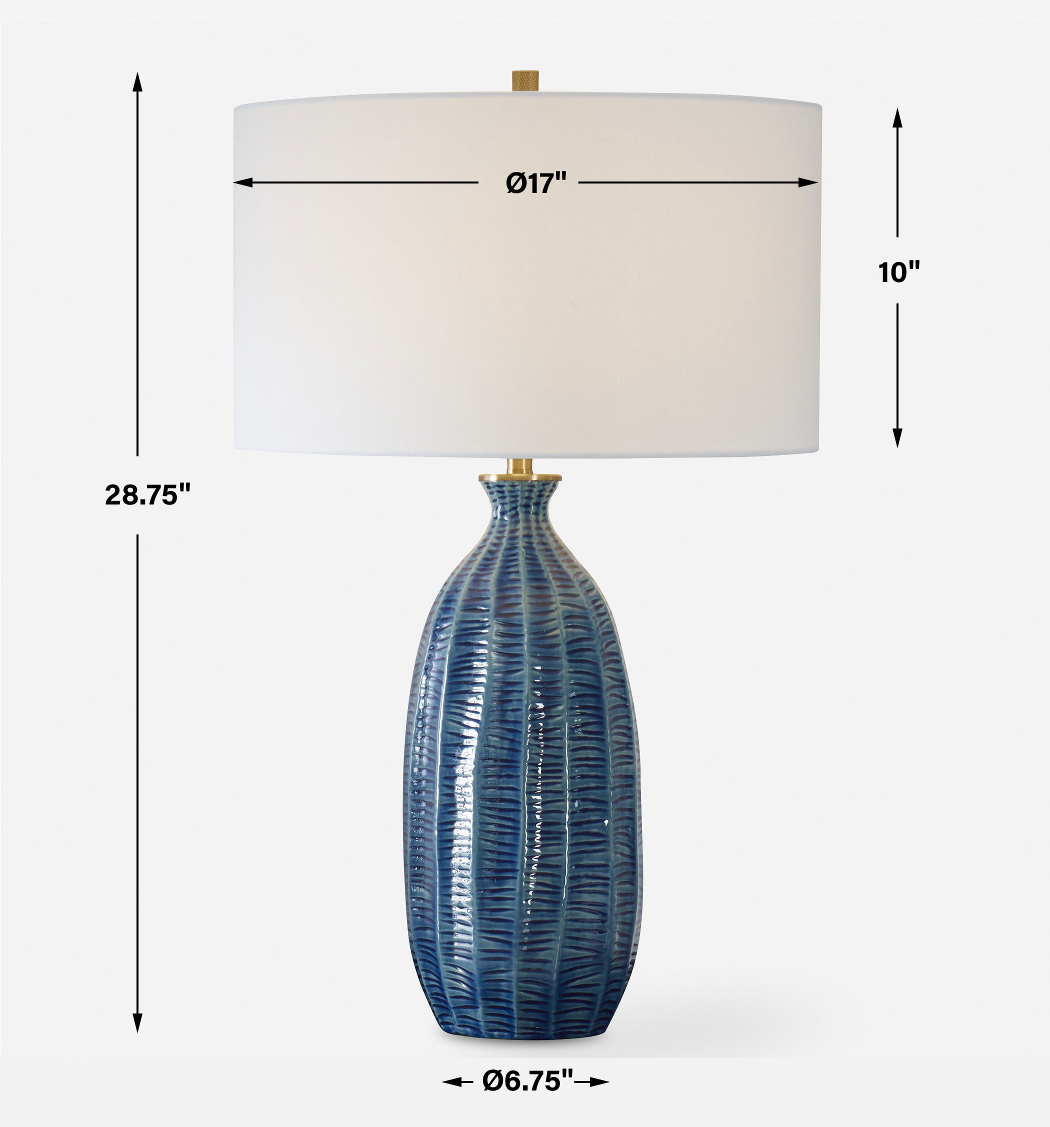 Bixby Blue Table Lamp large image 