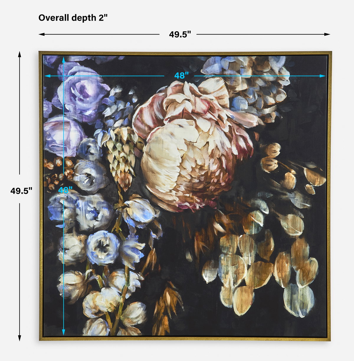Natural Wonder Framed Floral Art, by Uttermost, 4'1.5" width x 4'1.5" height x 2" depth View 3