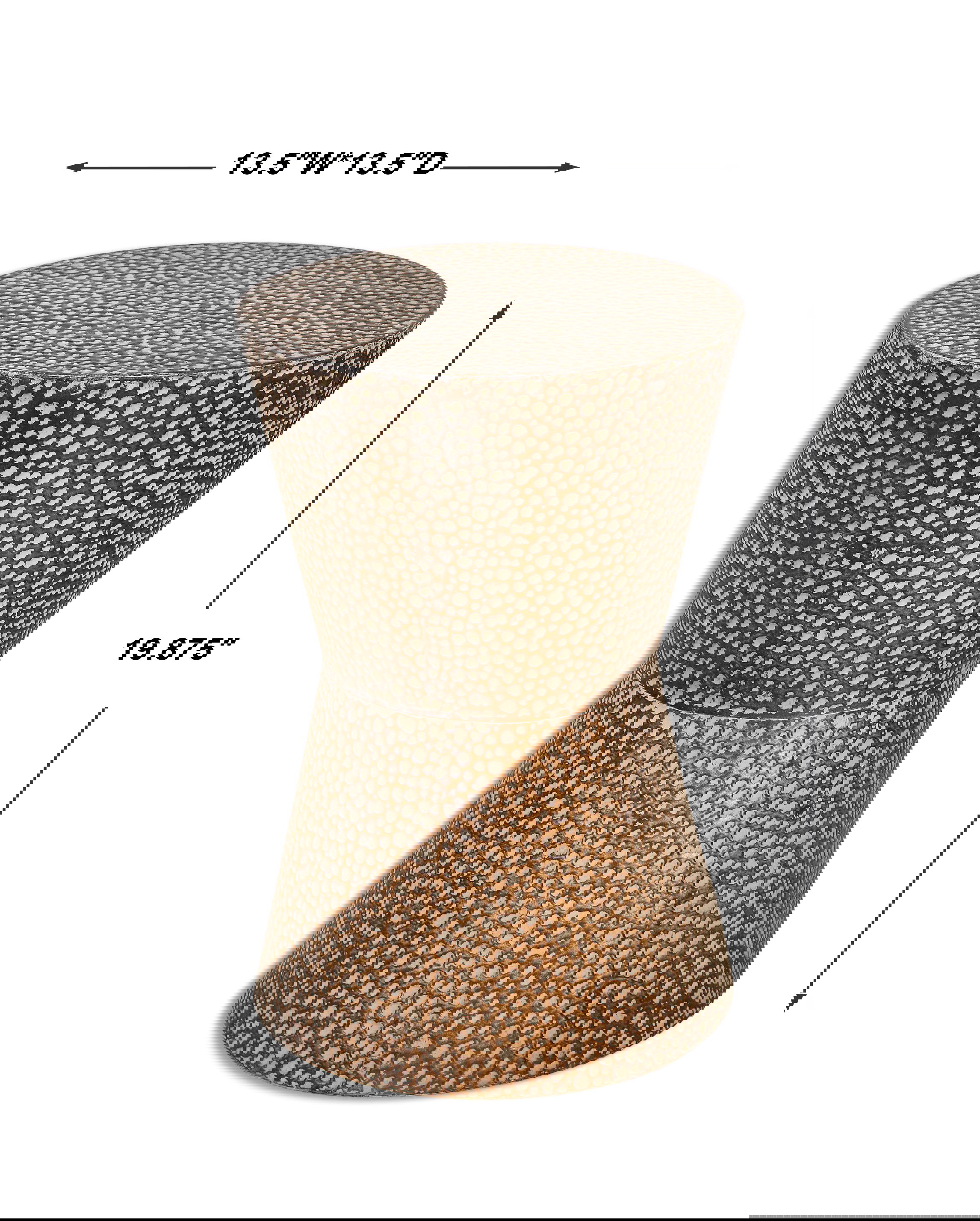 Cutler Drum Shaped Accent Table, Furniture by Uttermost, 13.5" width x 19.87" height x 13.5" depth View 3