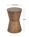 Cutler Drum Shaped Accent Table, Side & End Table by Uttermost, 13.5" width x 19.87" height x 13.5" depth thumbnail 3