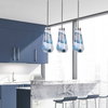 Windswept Blue & White 1 Light Mini Pendant, Mini Light Pendant by Uttermost, 8.25" width x 18" height x 8.25" diameter x 8.25" depth thumbnail 4
