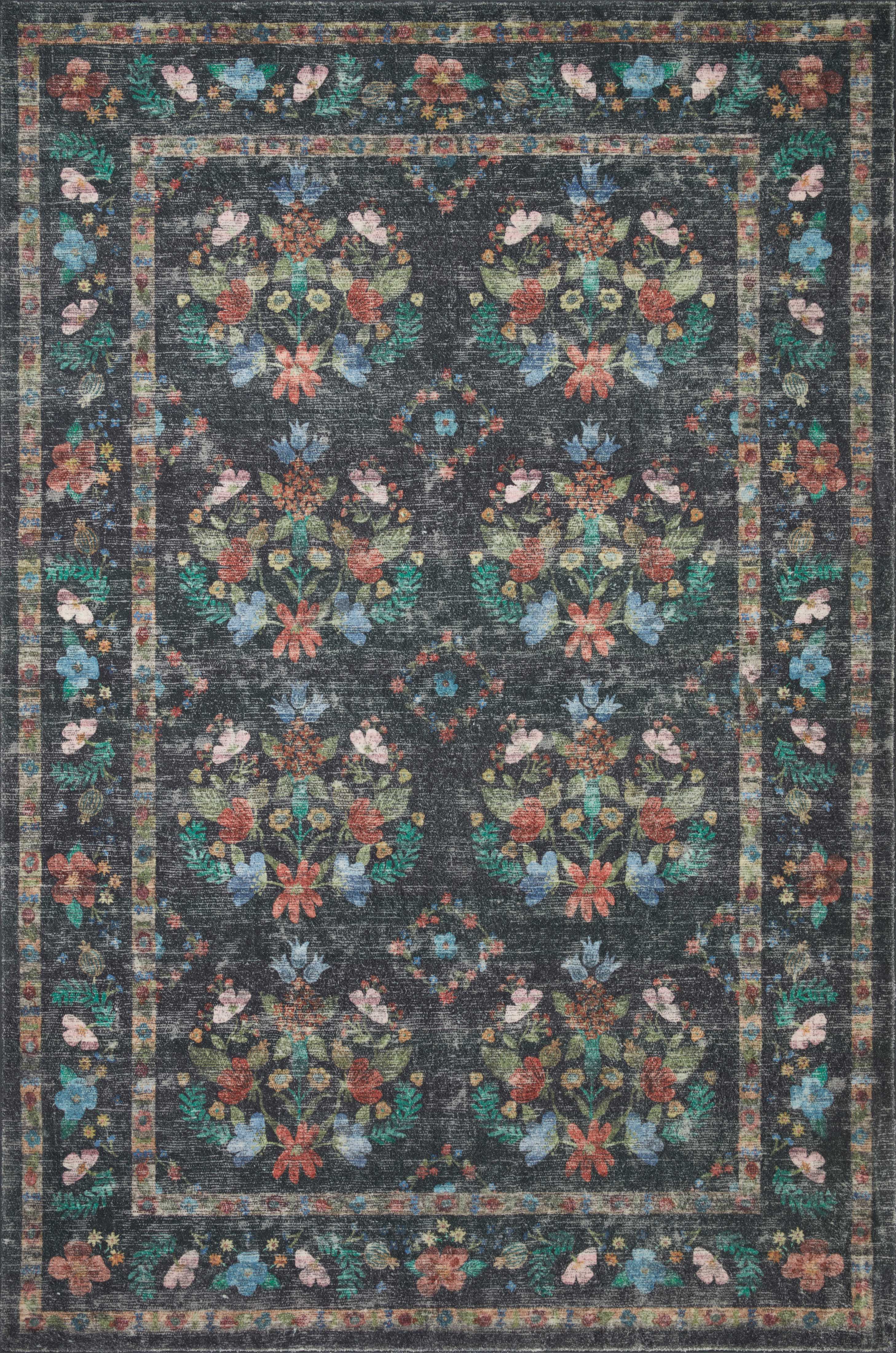 Rifle Paper Co. x Loloi Courtyard Rug, 5' length x 7'6" width View 1