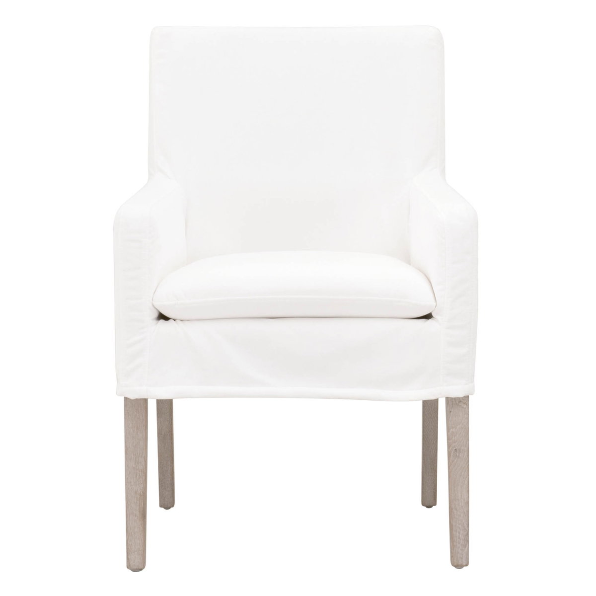 Drake Slipcover Arm Chair, Dining Chair by Essentials for Living, 24" width x 34" height x 24" depth View 1