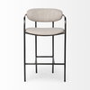 Parker Backless 36in Seat Counter Stool | Beige Fabric with Grey Metal, Counter & Bar Stool by Mercana, 19" length x 19.75" width x 36" height thumbnail 7
