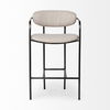 Parker II Beige Fabric Seat Gun Metal Grey Metal Counter Stool, Counter & Bar Stool by Mercana, 19" length x 19.75" width x 36" height thumbnail 7