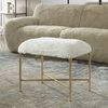 Charmed Sheepskin Small Bench, Benche by Uttermost, 24" width x 19" height x 16" depth thumbnail 2