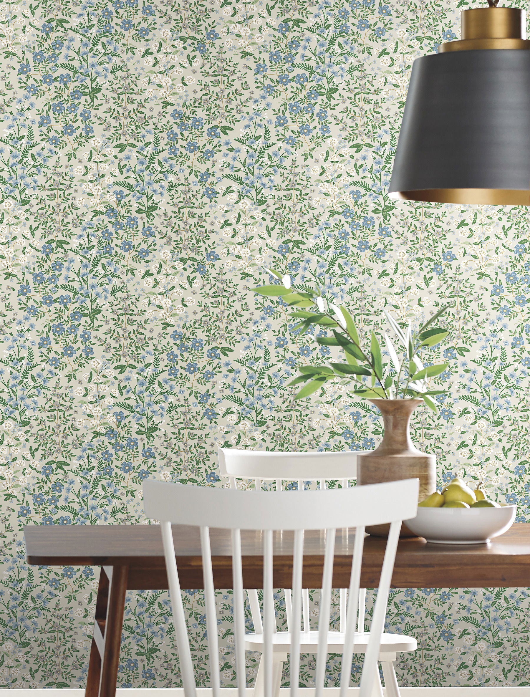 Wildwood Garden Beige & Green Wallpaper large image 