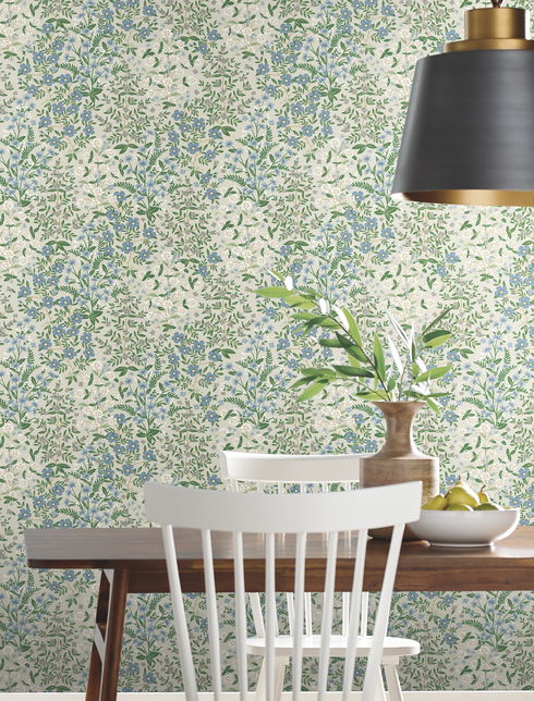 Wildwood Garden Beige & Green Wallpaper