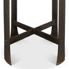 Forged Slats Side Table/Moleskin, by Sarreid, 1'6" length x 1'6" width x 2'1" height thumbnail 6