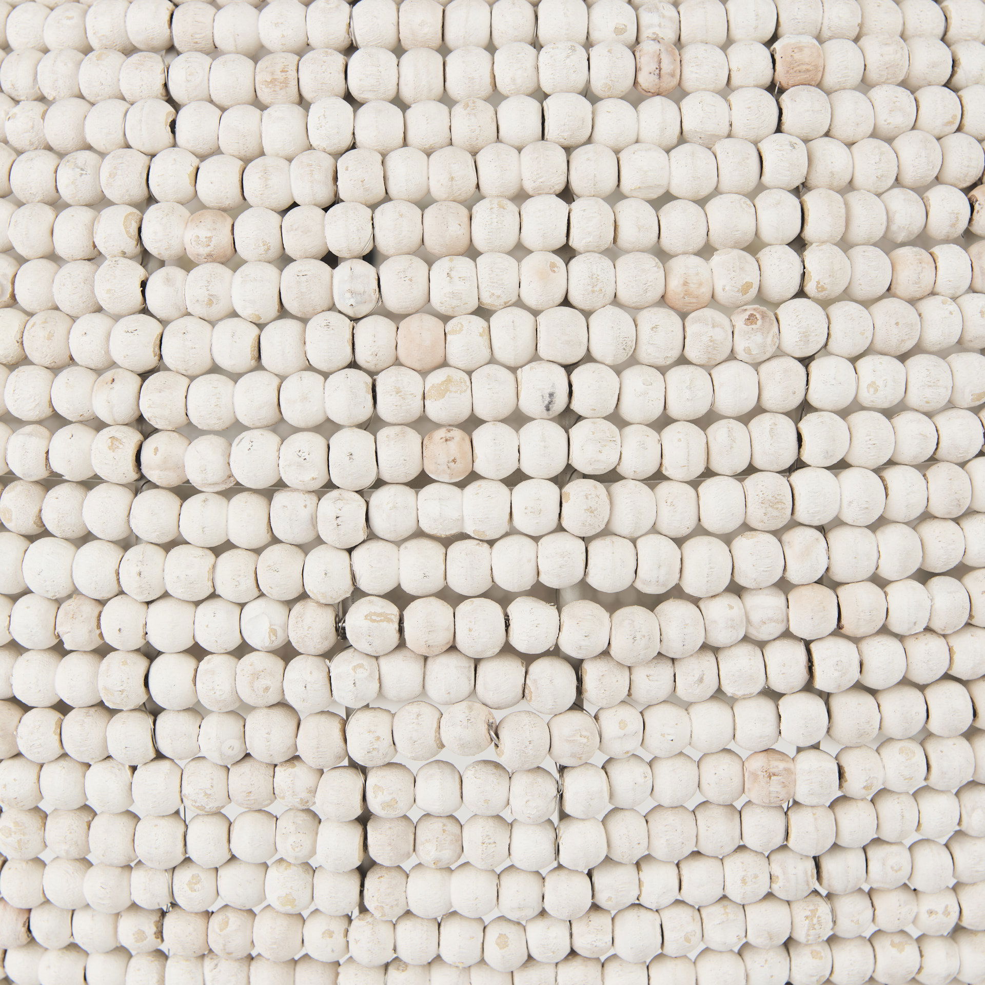 Theta 30.0 L x 30.0 W x 15.0 H White-Washed Beaded Chandelier, by Mercana, 30" length x 30" width x 14.96" height View 8