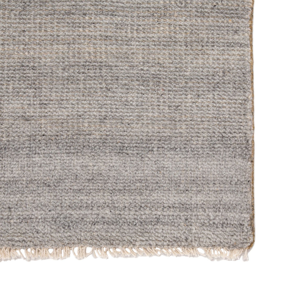Jaipur Living Origin Hand-Knotted Solid Light Gray Area Rug (10'X14') large image 