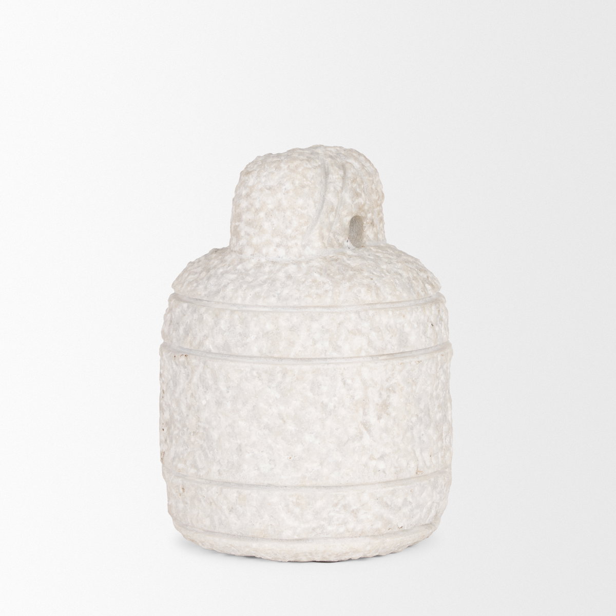 Irina Small White Marble Door Stopper, Decorative Object by Mercana, 6" length x 6" width x 8" height View 6