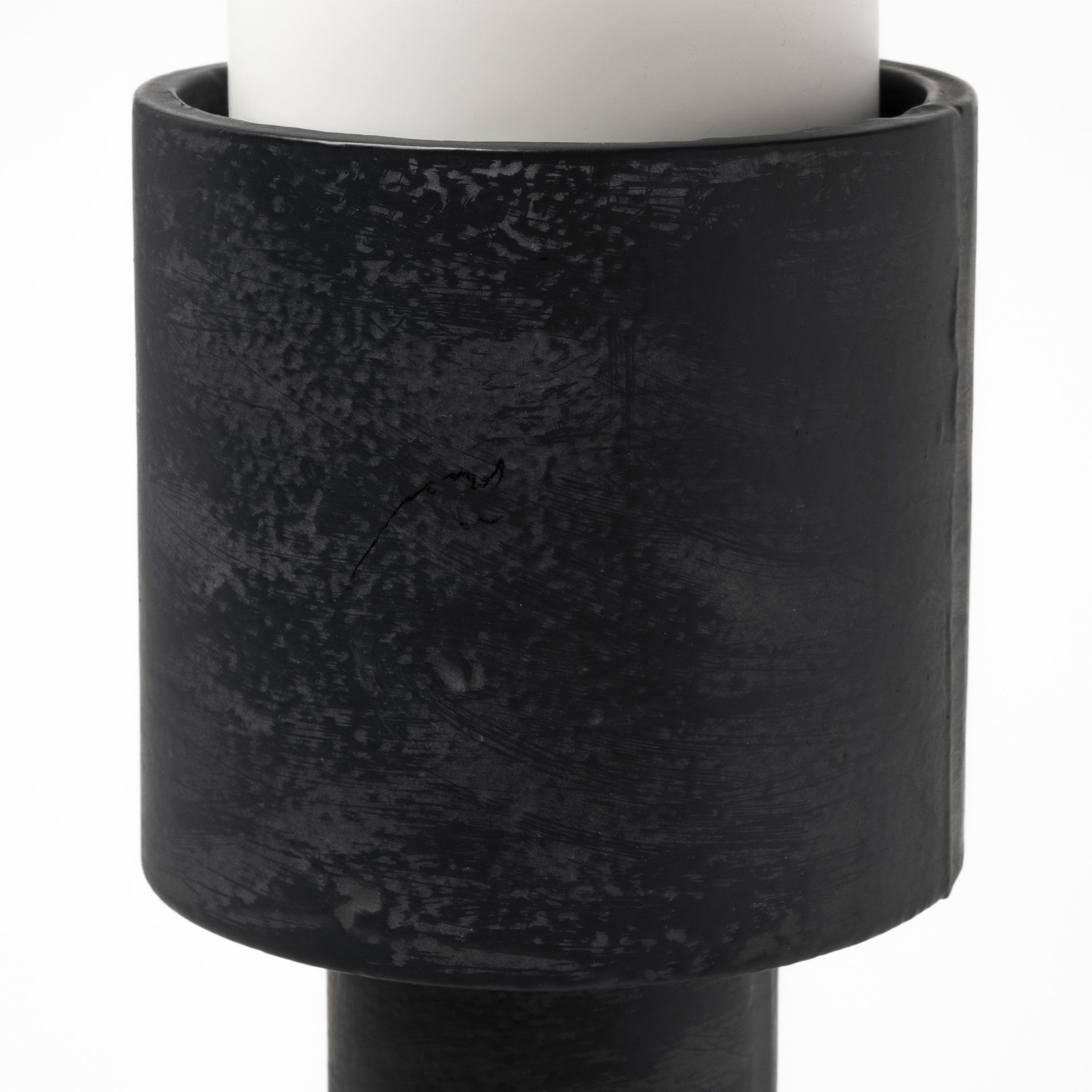 Bolton I  Black Metal Table Candle Holders, Candles & Candle Holder by Mercana, 3.94" length x 3.94" width x 10.63" height View 8