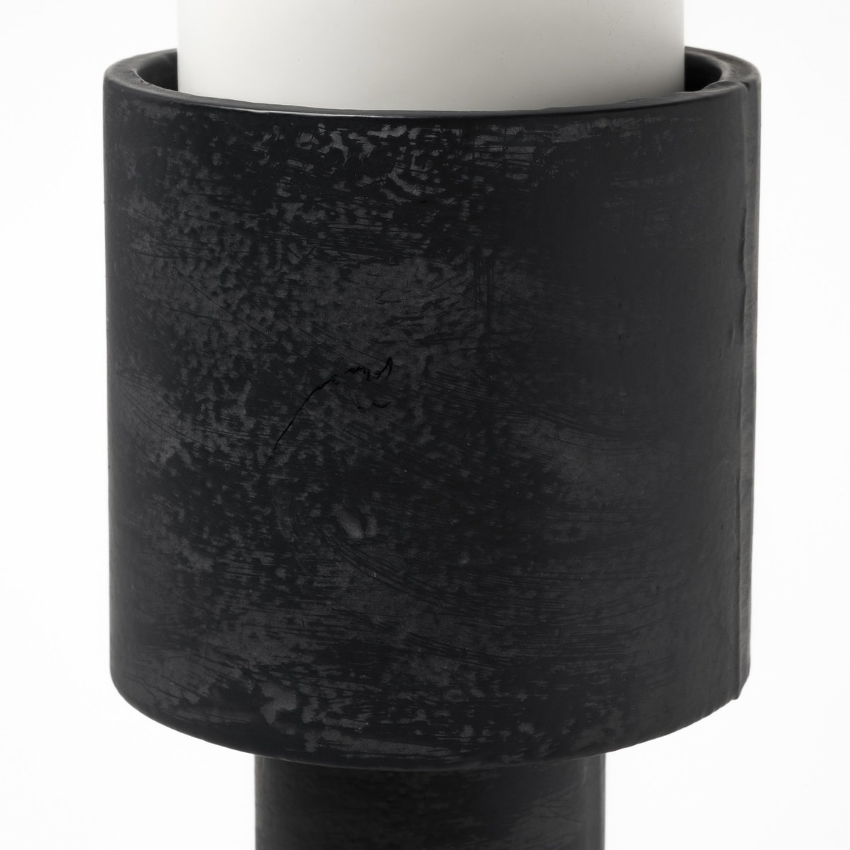 Bolton I  Black Metal Table Candle Holders, Candles & Candle Holder by Mercana, 3.94" length x 3.94" width x 10.63" height View 8