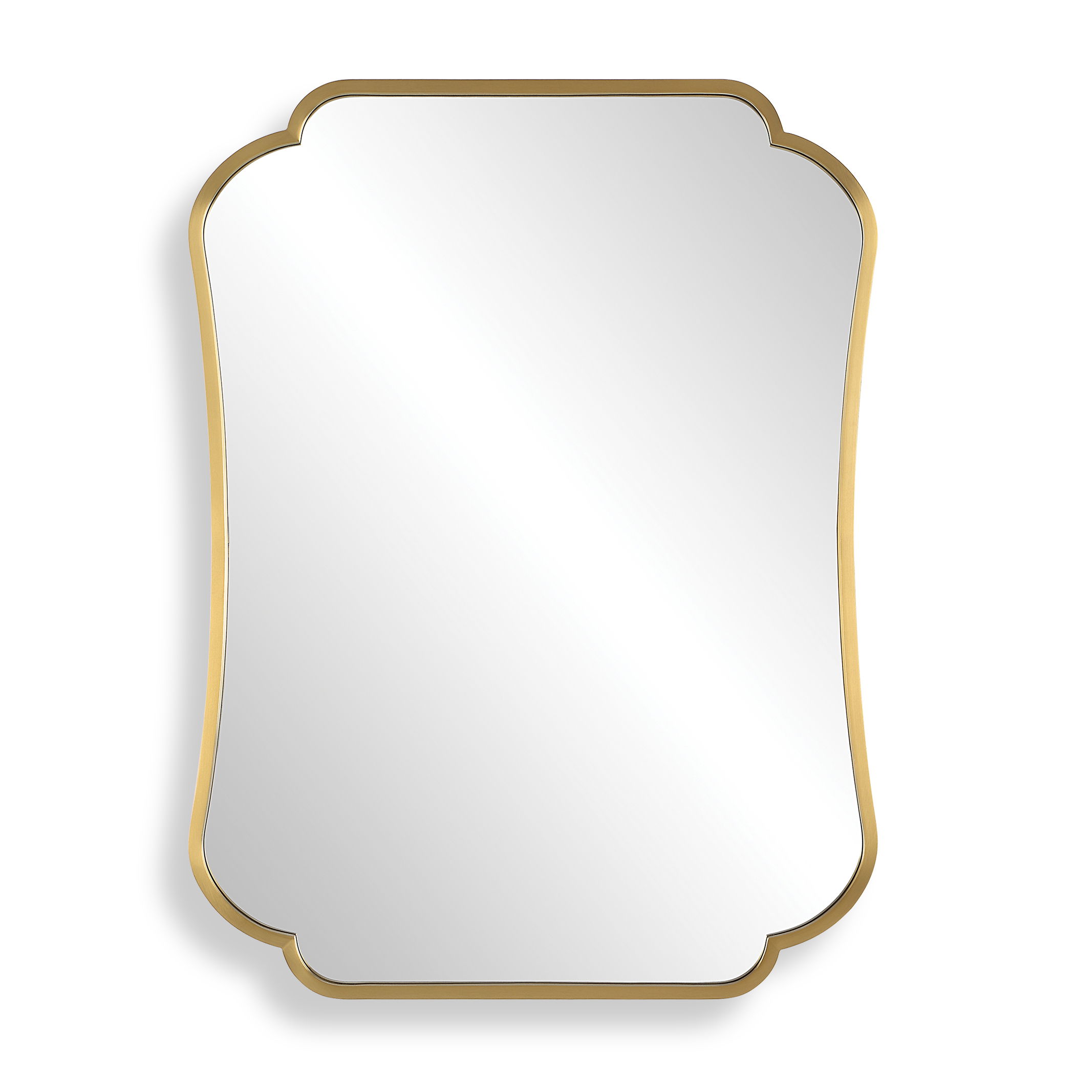 Athena Brushed Brass Mirror large image 