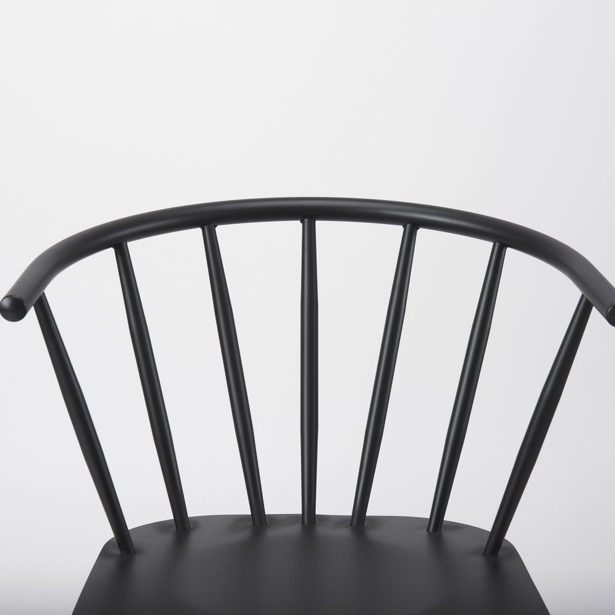 Colin Curved Back Dining Side Chair | Black Metal, Dining Chair by Mercana, 21.26" length x 21.26" width x 30.32" height View 11